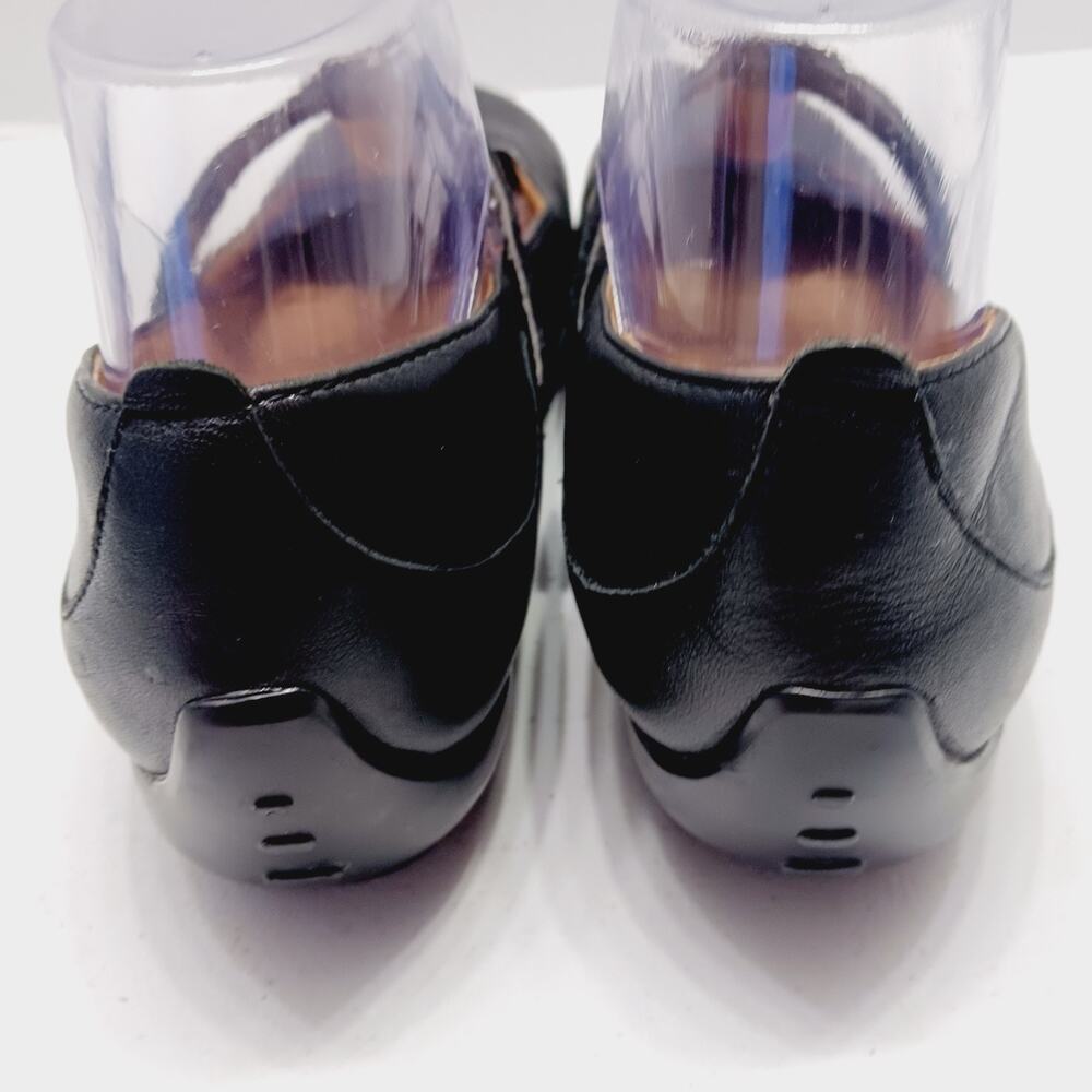 Shoes Flat Women Black Leather Strap Everyday Comfort Minimalist Office Size 7.5 - Picture 4 of 7